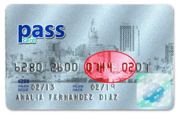 tarjeta pass card