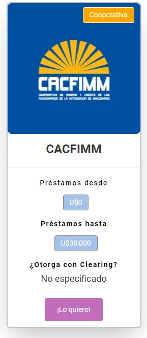 Ficha de CACFIMM en Expertiza Avisa.