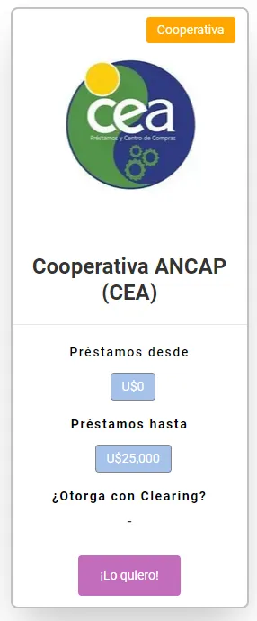 Ficha de Cooperativa ANCAP en Expertiza Avisa.