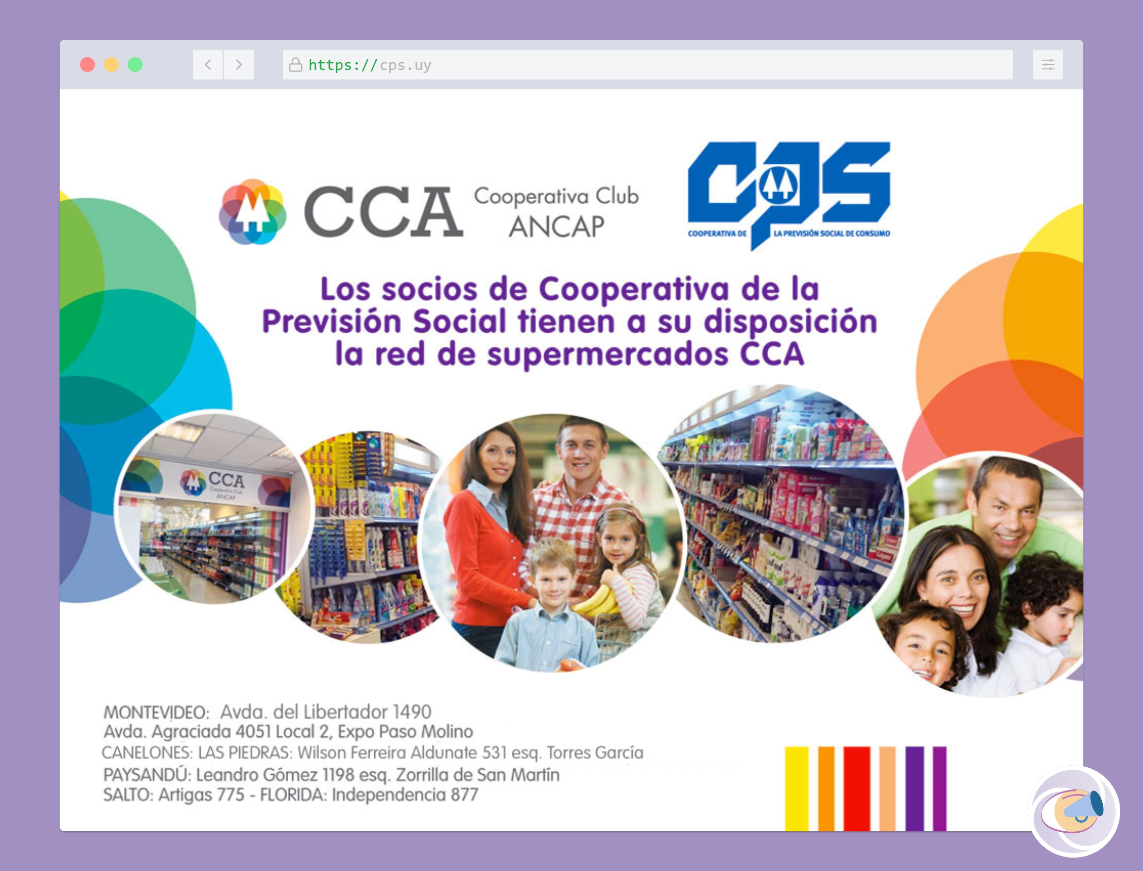 Supermercados de la Cooperativa de la Previsión Social.