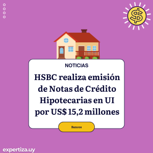 HSBC realiza emisión de Notas de Crédito Hipotecarias en UI por US$ 15,2 millones.