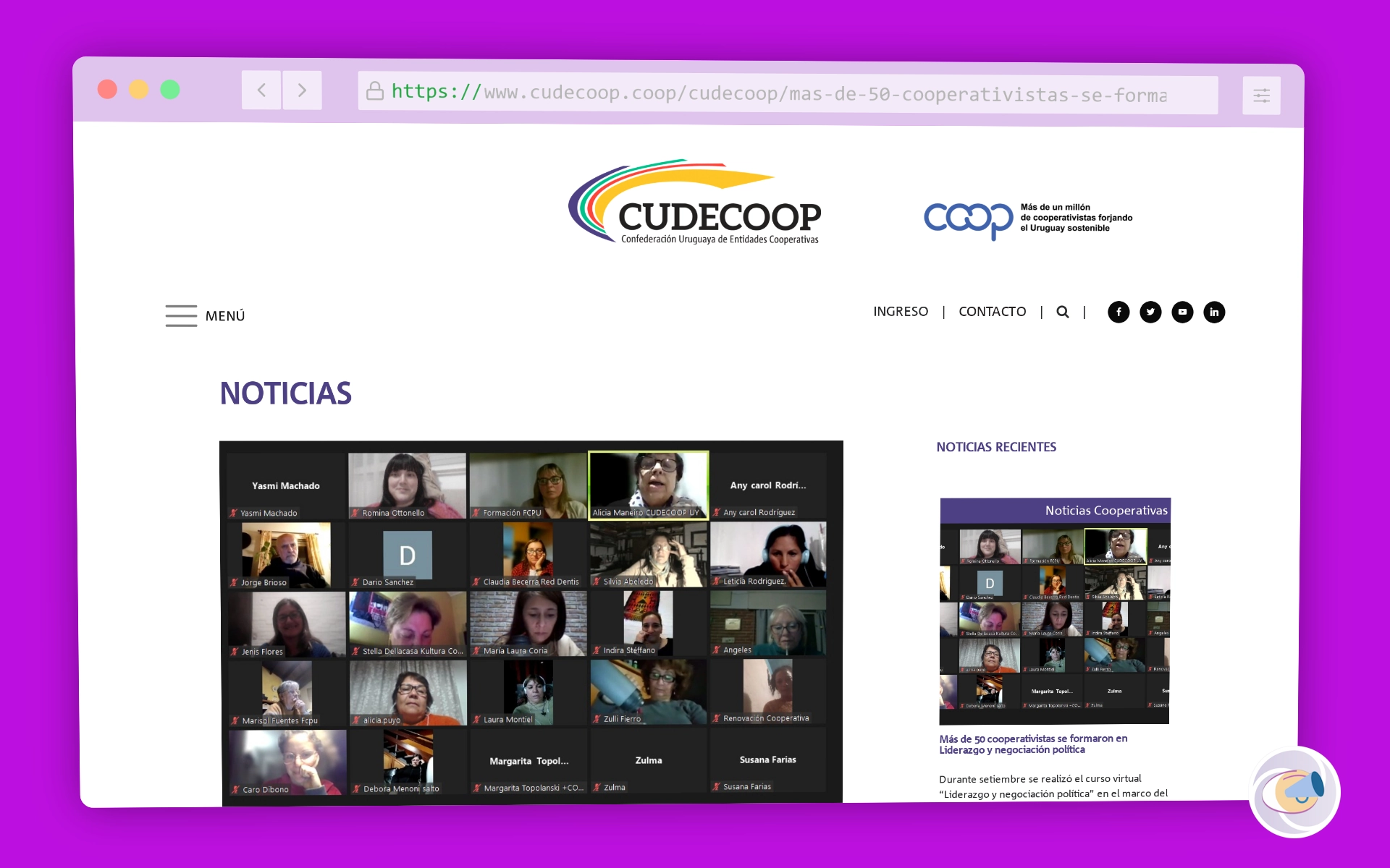 Cooperativistas fortalecen habilidades en liderazgo y negociación a través de Cudecoop.