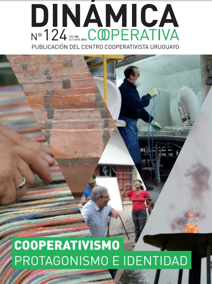 Tapa de la revista «Dinámica» sobre cooperativismo en Uruguay.