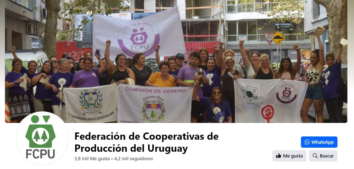 Página de facebook de la Federación de Cooperativas de Producción del Uruguay (FCPU).
