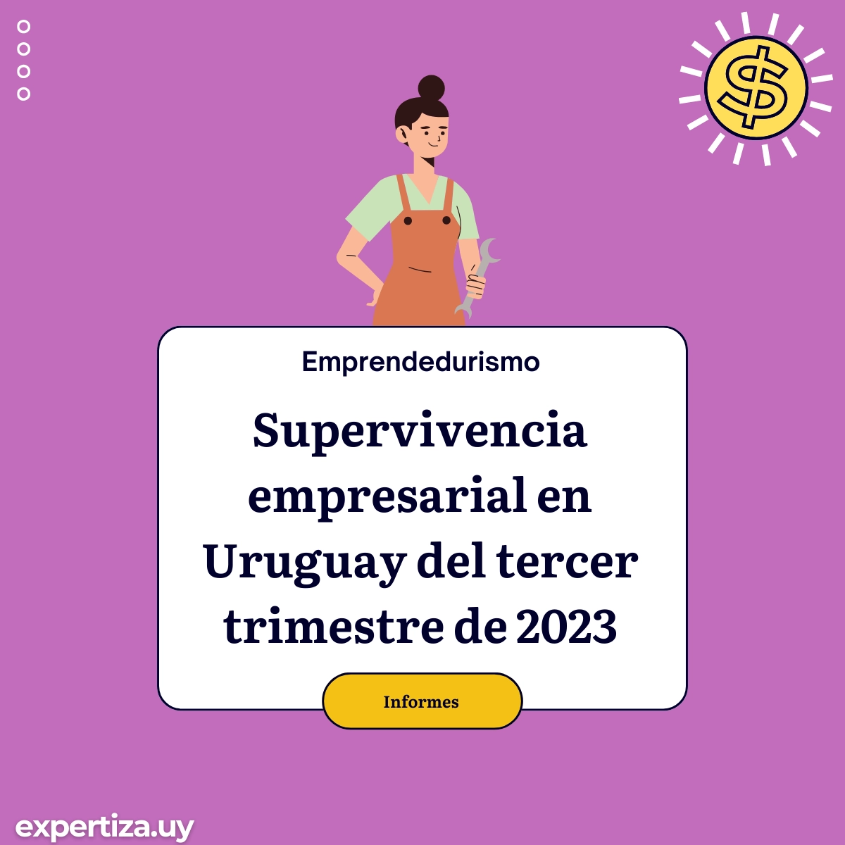 Supervivencia empresarial en Uruguay del tercer trimestre de 2023.
