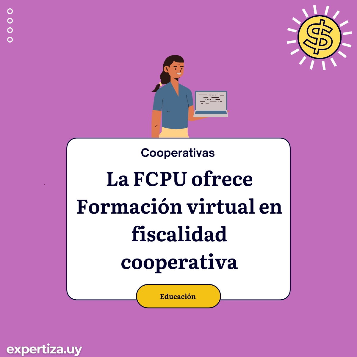 La FCPU ofrece Formación virtual en fiscalidad cooperativa.